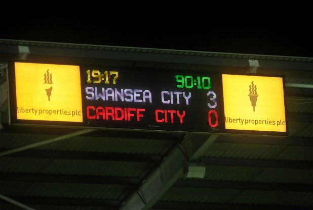 Swans 3 Cardiff 0