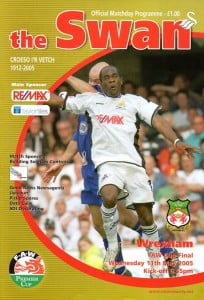 Swans v Wrexham programme last game at Vetch Field