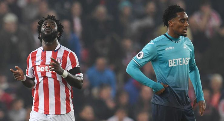 Wilfried Bony and Leroy Fer