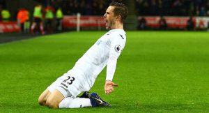 Gylfi celebrates