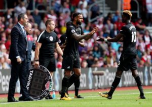 Defensive display v Southampton