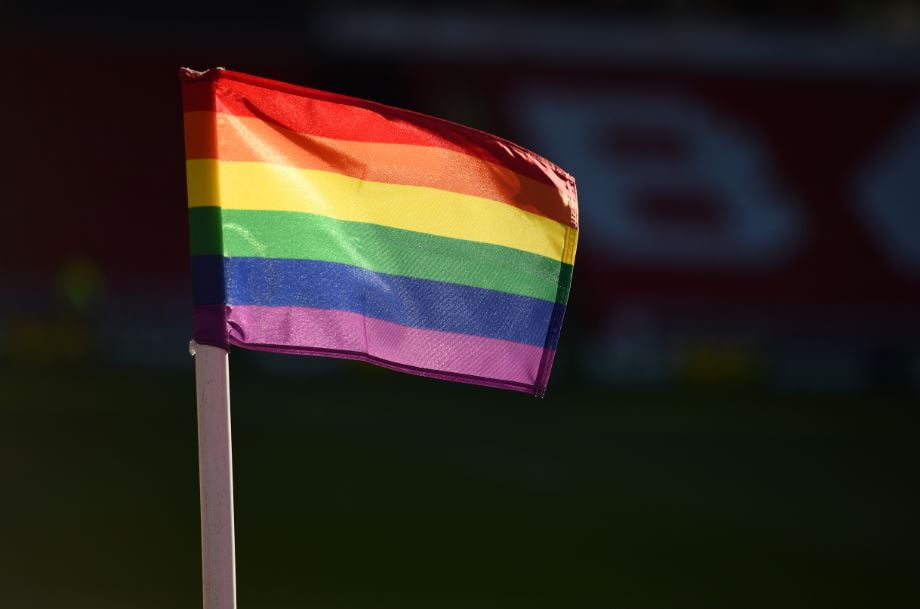 Rainbow corner flag