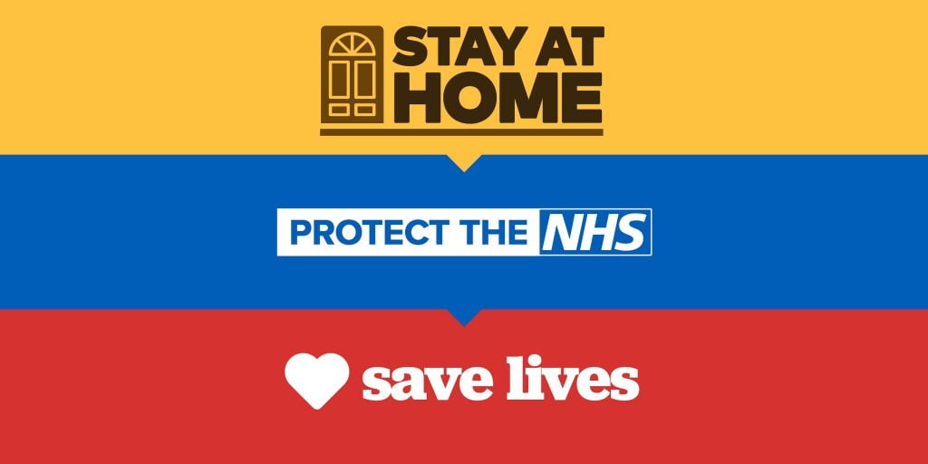 Stay at home, Protect the NHS, Save Lives