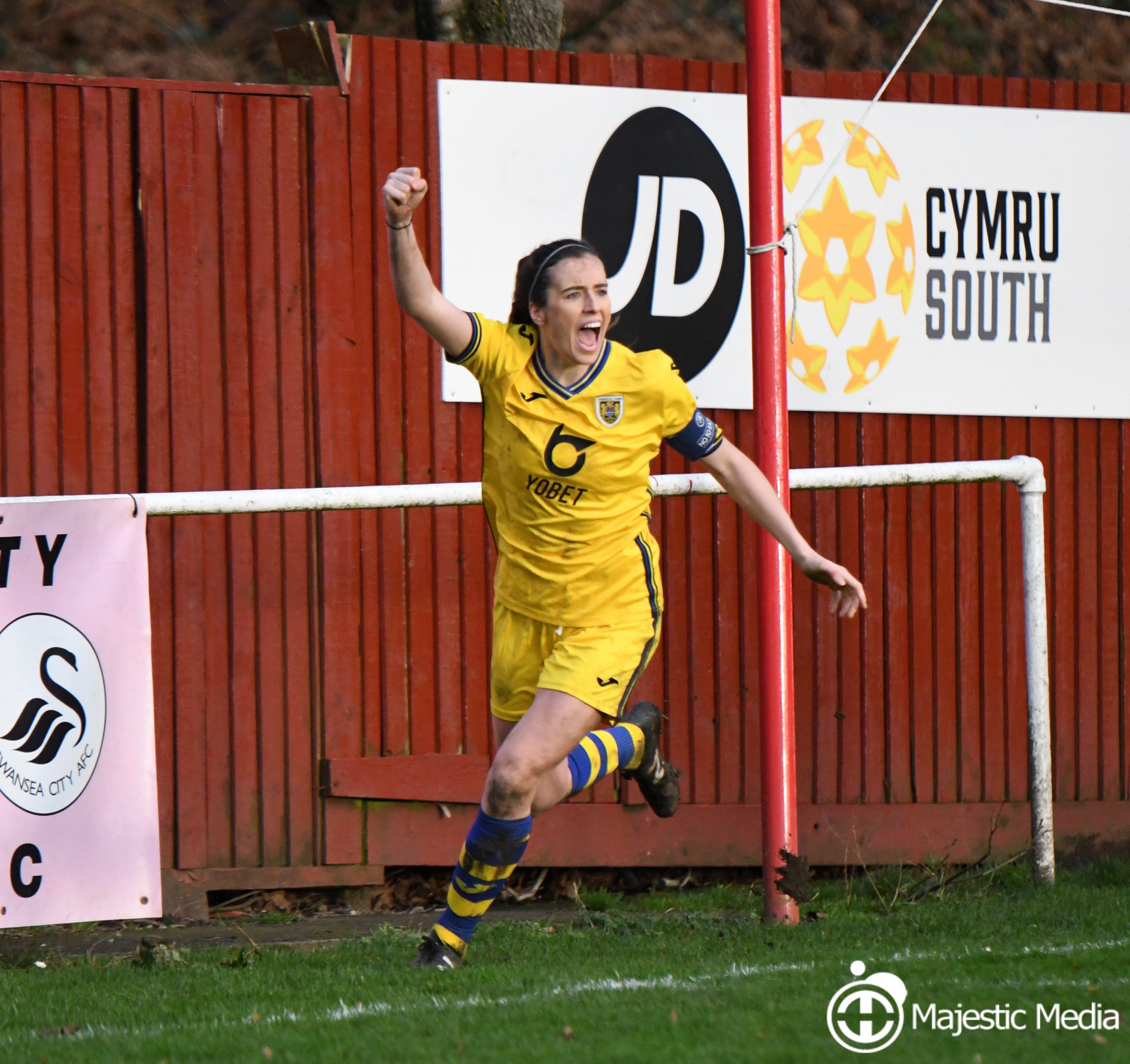 Katy Hosford scores against Briton Ferry Llansawel