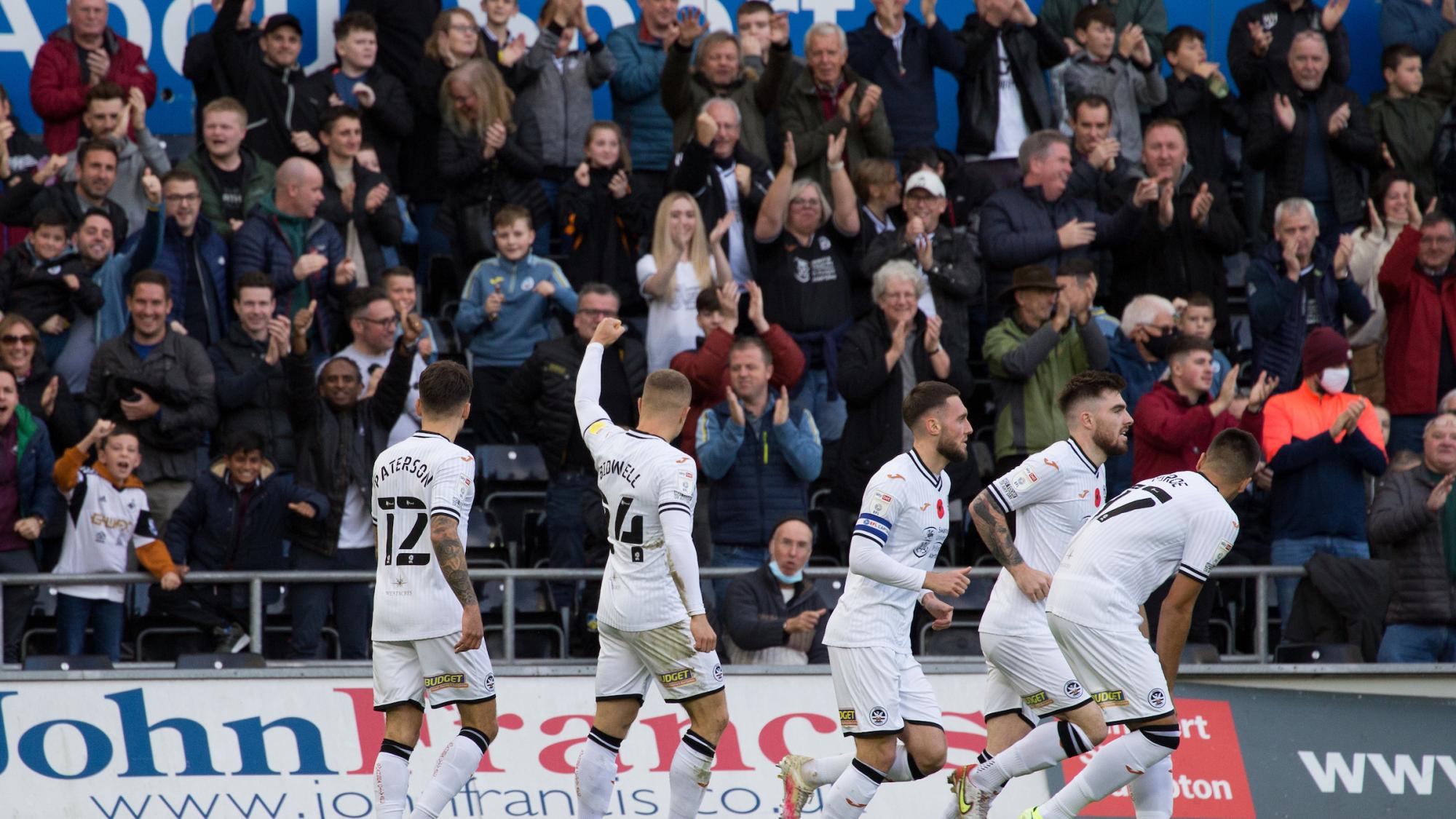 Jake Bidwell celebration against Peterborough