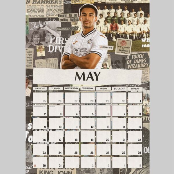 Official Swansea City Calendar 2022 - May