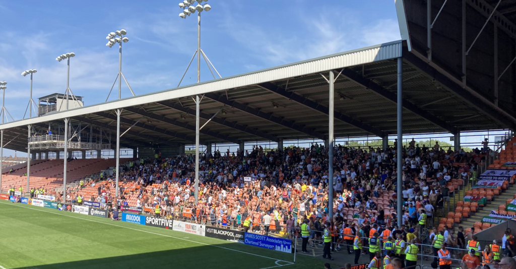 Swansea fans at Blackpool