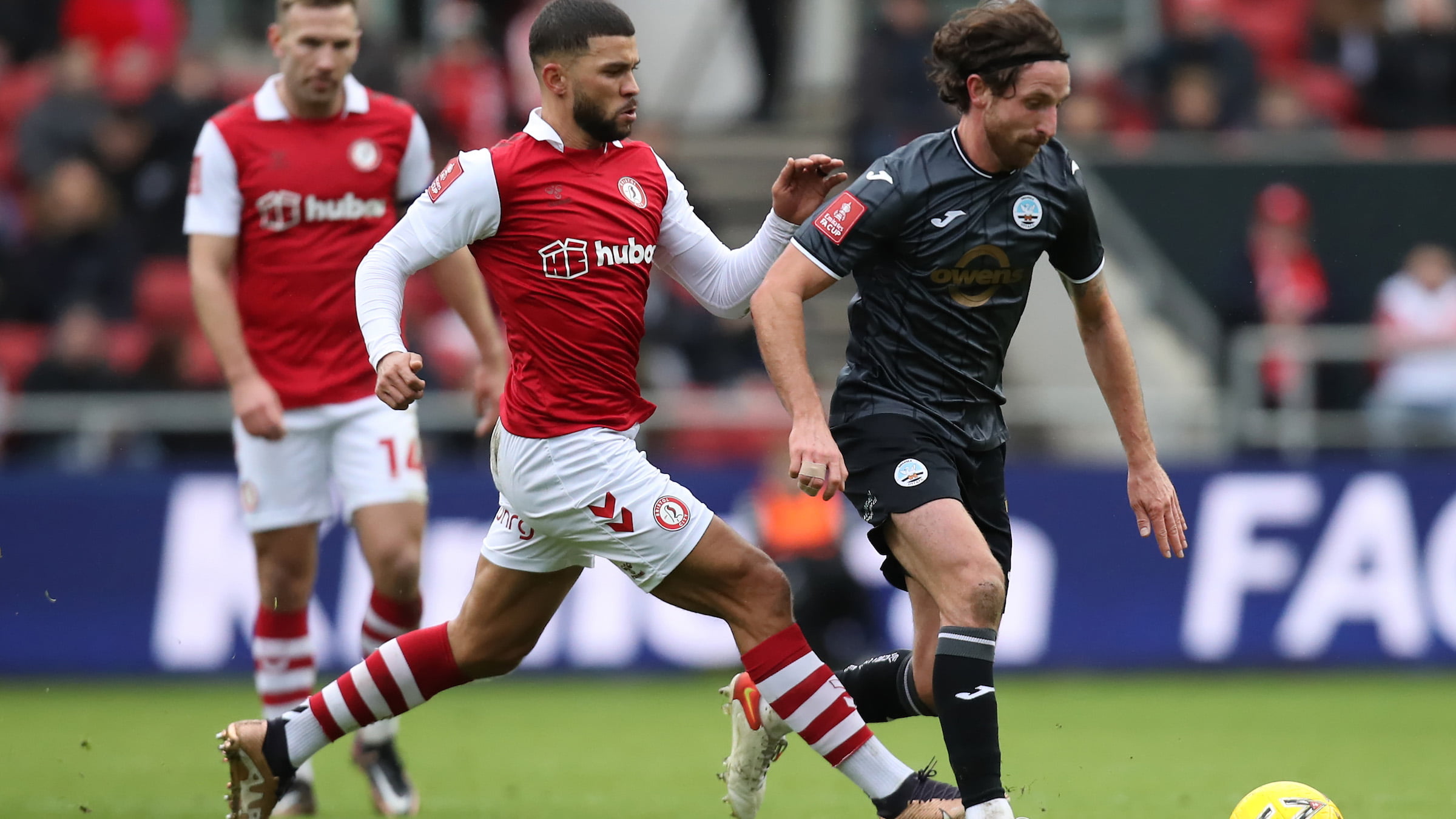 Joe Allen in action against Bristol City